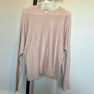 Light pink LuluLemon crew neck light weight sweater size 8